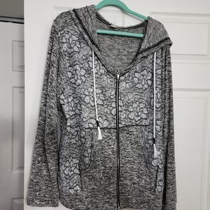 Venus Gray lace detail hoodie Size 2x